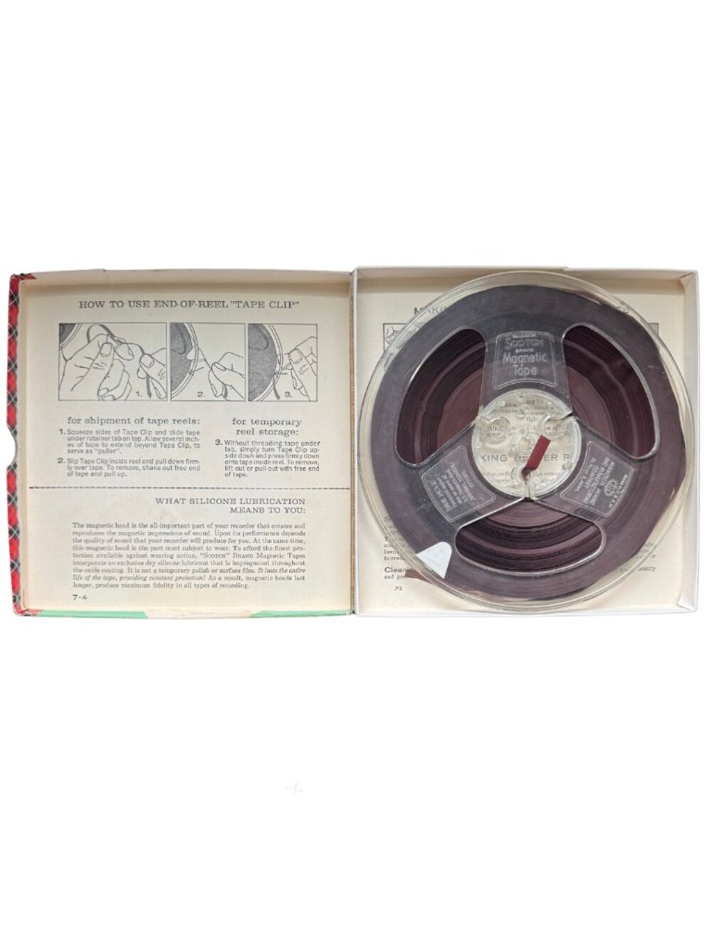 Vintage Scotch 190 Magnetic Tape Reel 3M Reel-to-Reel w/ Box Mid Century Unteste - Picture 3 of 7